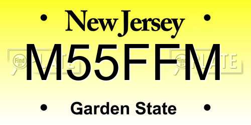 M55FFM New Jersey License Plate