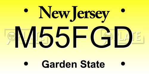 M55FGD New Jersey License Plate