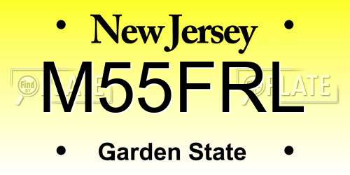 M55FRL New Jersey License Plate