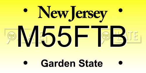 M55FTB New Jersey License Plate