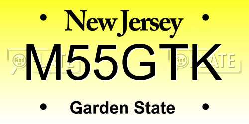 M55GTK New Jersey License Plate