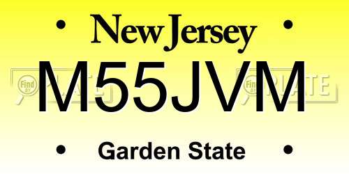M55JVM New Jersey License Plate