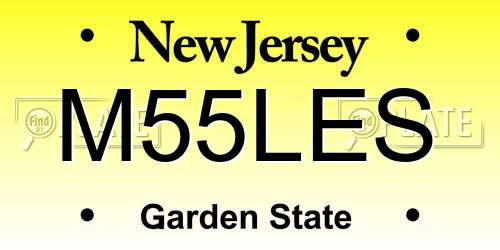 M55LES New Jersey License Plate