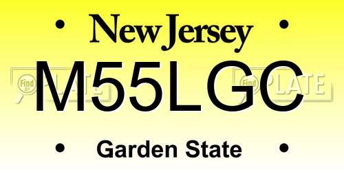 M55LGC New Jersey License Plate