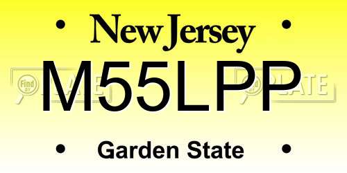 M55LPP New Jersey License Plate