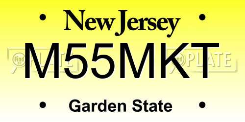 M55MKT New Jersey License Plate