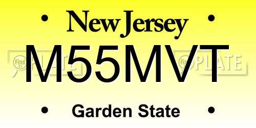 M55MVT New Jersey License Plate