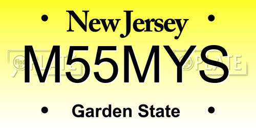 M55MYS New Jersey License Plate