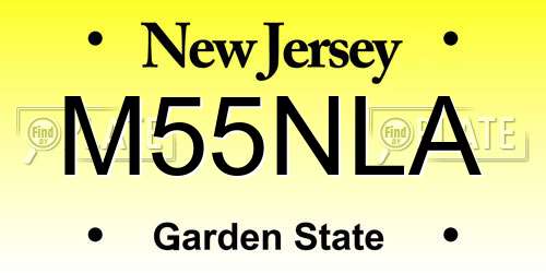 M55NLA New Jersey License Plate