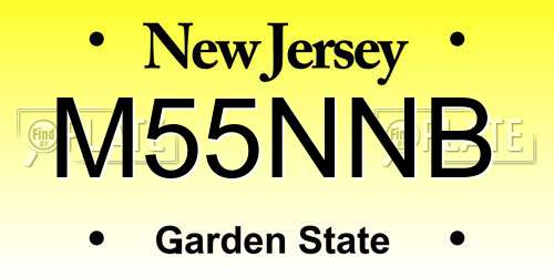 M55NNB New Jersey License Plate