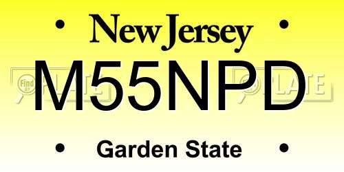 M55NPD New Jersey License Plate