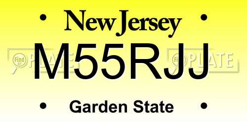 M55RJJ New Jersey License Plate