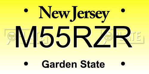 M55RZR New Jersey License Plate