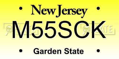 M55SCK New Jersey License Plate