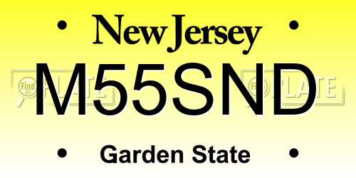 M55SND New Jersey License Plate