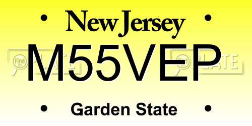 M55VEP New Jersey License Plate