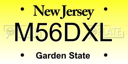 M56DXL New Jersey License Plate