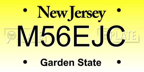 M56EJC New Jersey License Plate