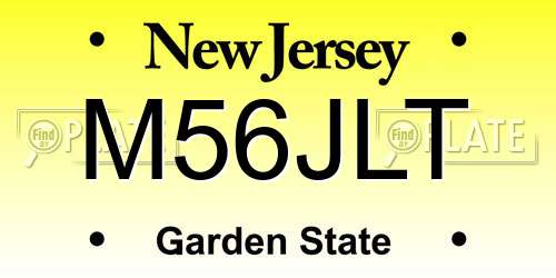 M56JLT New Jersey License Plate