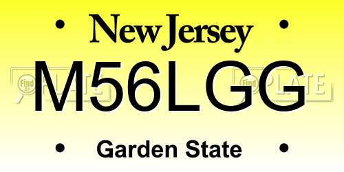 M56LGG New Jersey License Plate