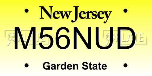 M56NUD New Jersey License Plate