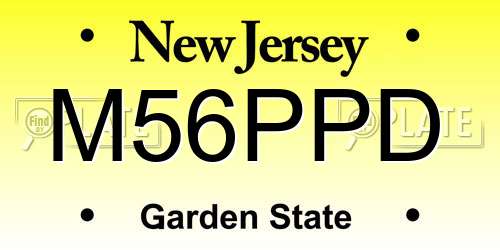 M56PPD New Jersey License Plate