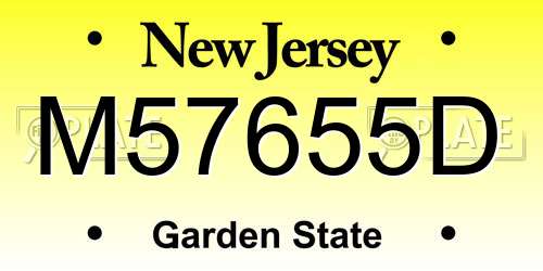 M57655D New Jersey License Plate