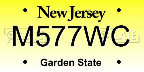 M577WC New Jersey License Plate
