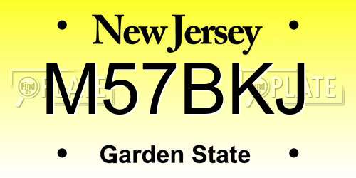 M57BKJ New Jersey License Plate