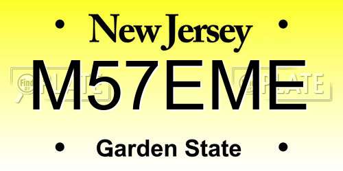 M57EME New Jersey License Plate