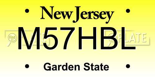 M57HBL New Jersey License Plate