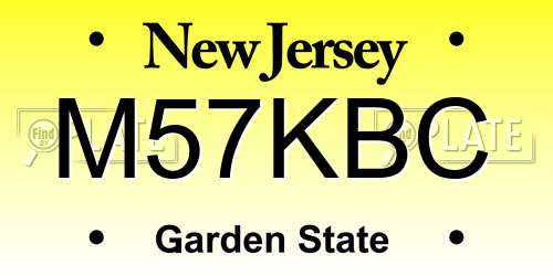 M57KBC New Jersey License Plate