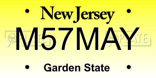 M57MAY New Jersey License Plate