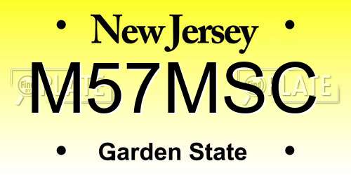 M57MSC New Jersey License Plate