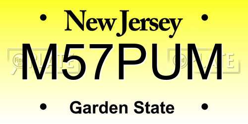 M57PUM New Jersey License Plate