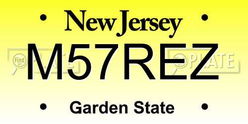 M57REZ New Jersey License Plate