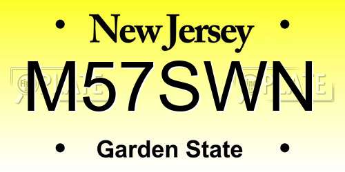 M57SWN New Jersey License Plate