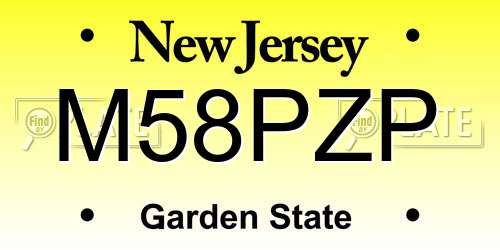 M58PZP New Jersey License Plate
