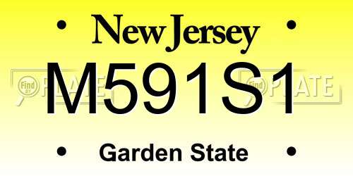 M591S1 New Jersey License Plate