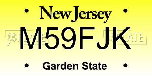 M59FJK New Jersey License Plate