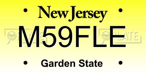 M59FLE New Jersey License Plate