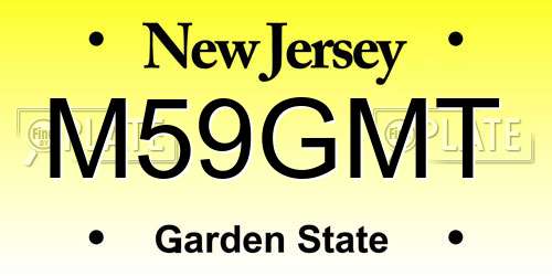 M59GMT New Jersey License Plate