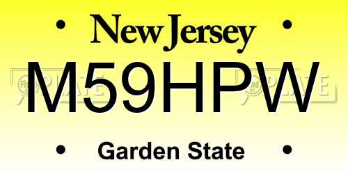 M59HPW New Jersey License Plate