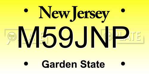 M59JNP New Jersey License Plate
