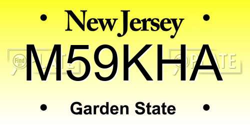 M59KHA New Jersey License Plate