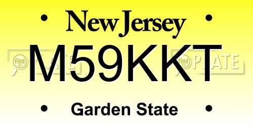 M59KKT New Jersey License Plate