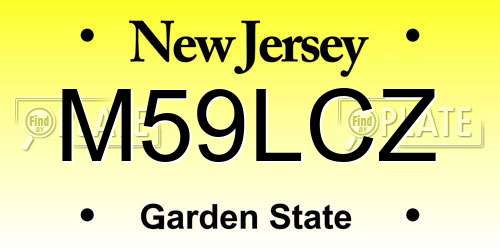 M59LCZ New Jersey License Plate