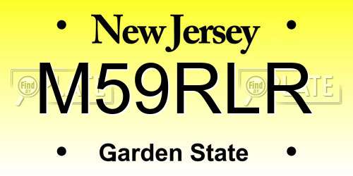 M59RLR New Jersey License Plate