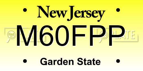M60FPP New Jersey License Plate