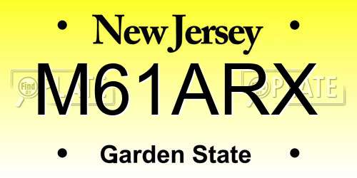 M61ARX New Jersey License Plate
